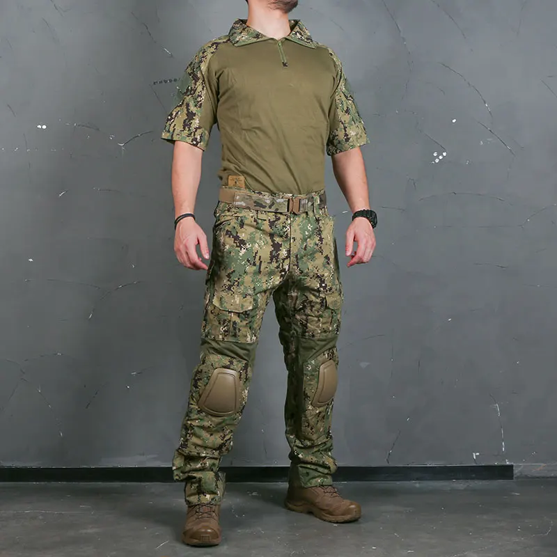 Emersongear Summer Version Combat Set Uniform Clothes Suit Shirts Pants Hunting Hiking Outdoor Airsoft AOR2 sports suit army uniform kit