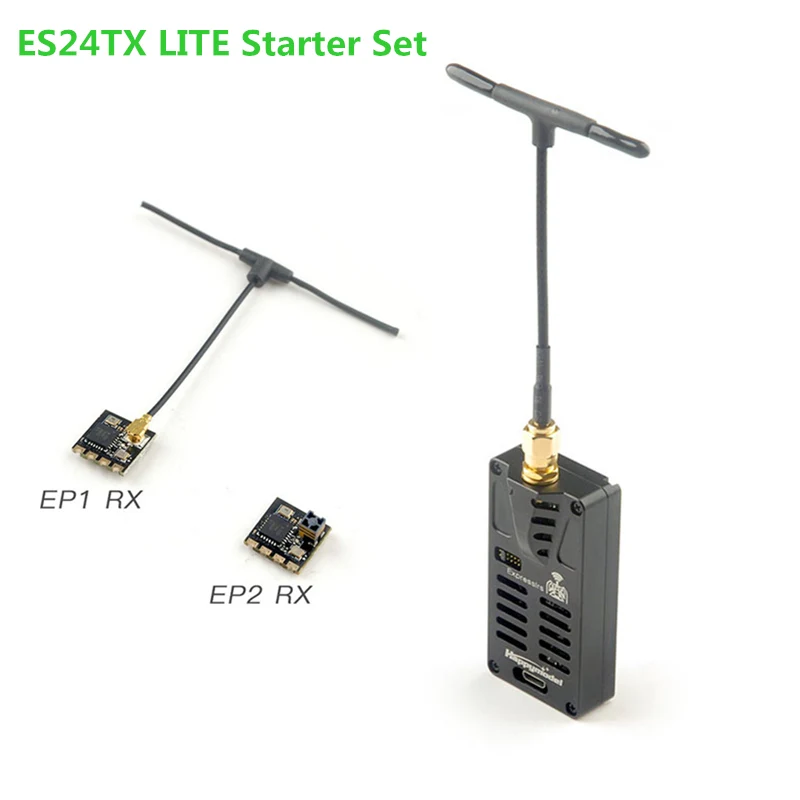 HappyModel 2.4G ExpressLRS ELRS Starter Set ES24TX Lite TX 3PCS 2.4G EP1 EP2 EPW5 RX for T-LITE RC Airplane FPV Long Range Drone