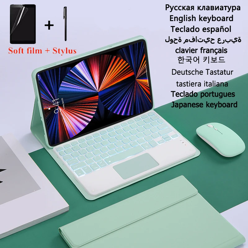 

Клавиатура с подсветкой для Teclado Lenovo Tab P11 Plus Case 11 дюймов, чехол с сенсорной панелью, клавиатура для Lenovo Tab P11, клавиатура TB-J606F J607F