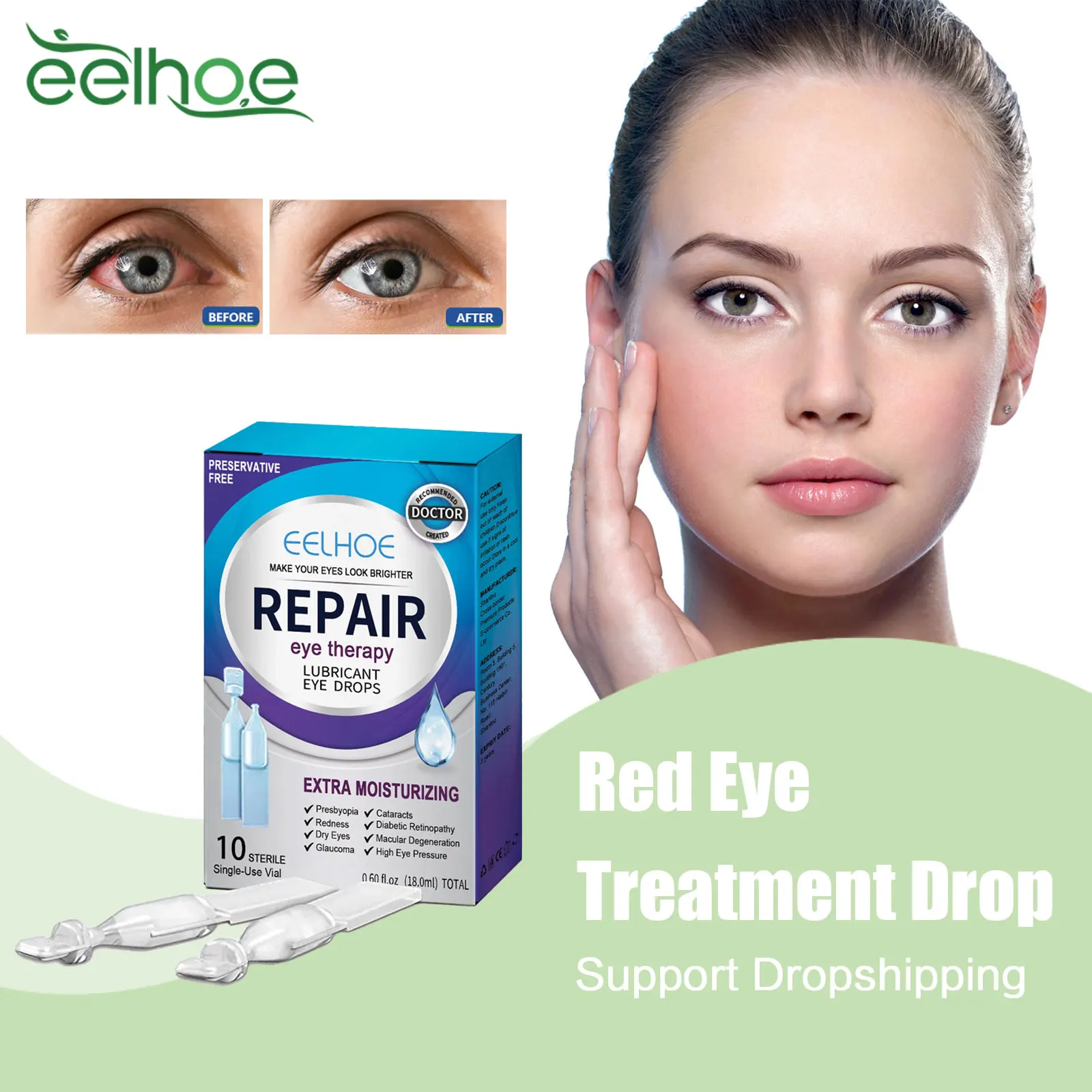 

Eyesight Improvement Drop Relieve Eye Discomfort Dry Itchy Red Eyes Treatment Blurred Vision Relief Cataract Removal Eye Drops