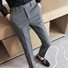 Business Casual Plaid Trousers for Men, Thickened and Warm Wool Material, Slim Fit, Suitable for Autumn and Winter. 28-36 3