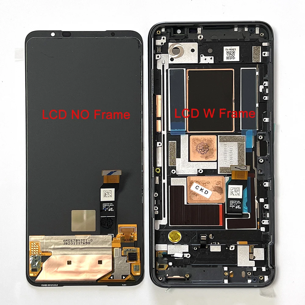Original para Asus Rog Telefone Pro Rog Display Lcd Tela Mais Painel de Toque Digitador Quadro para Rog 5s Pro Final Zs673ks 6.78