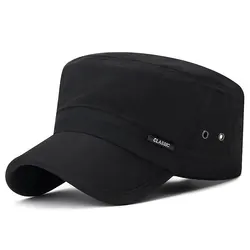 Men's Quick-Dry Breathable Summer Sunshade Flat Caps - One Size (Black)