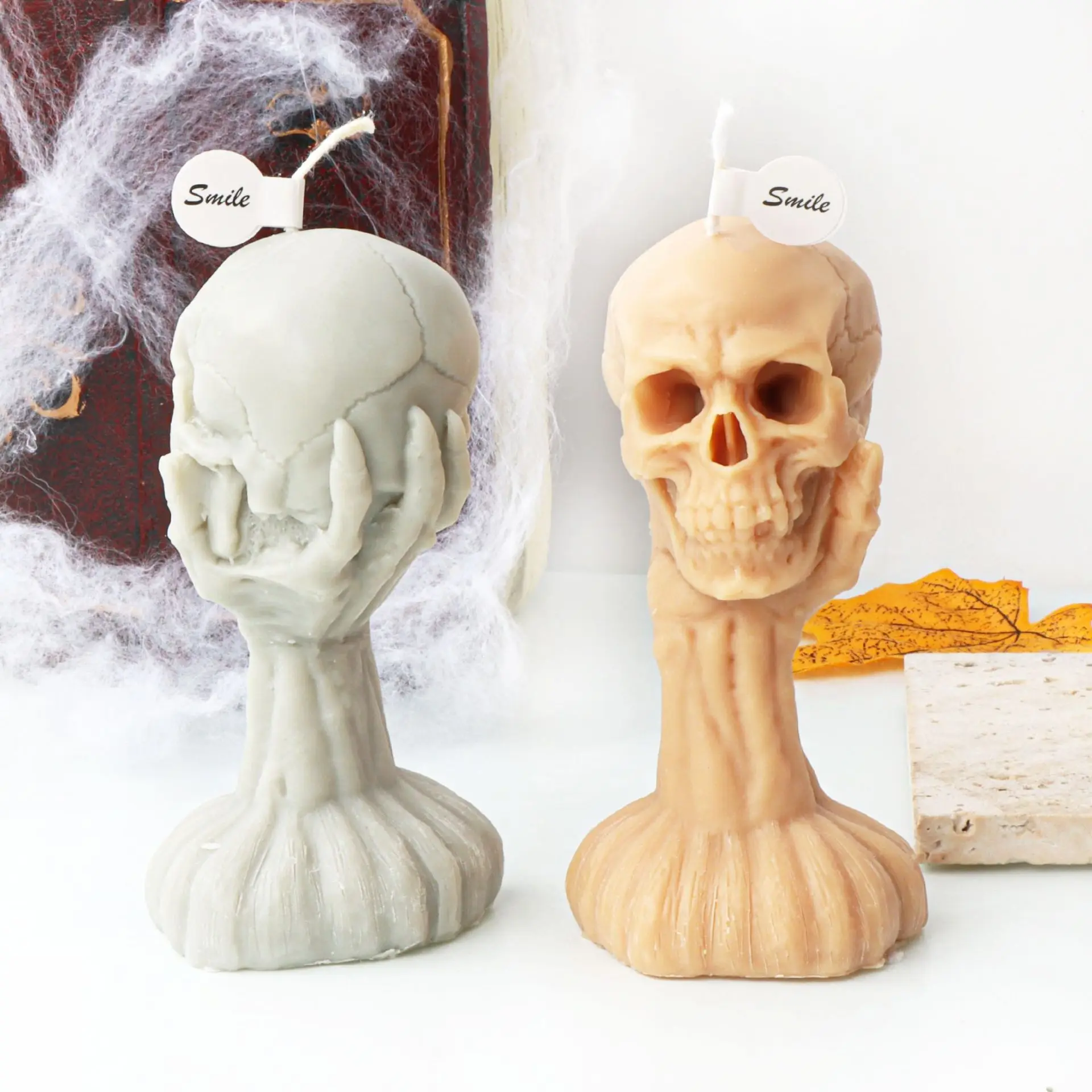 

Halloween Ghost Hand Skeleton Candle Silicone Mold Gypsum form Carving Art Aromatherapy Plaster Home Decoration Mold Gift Handma