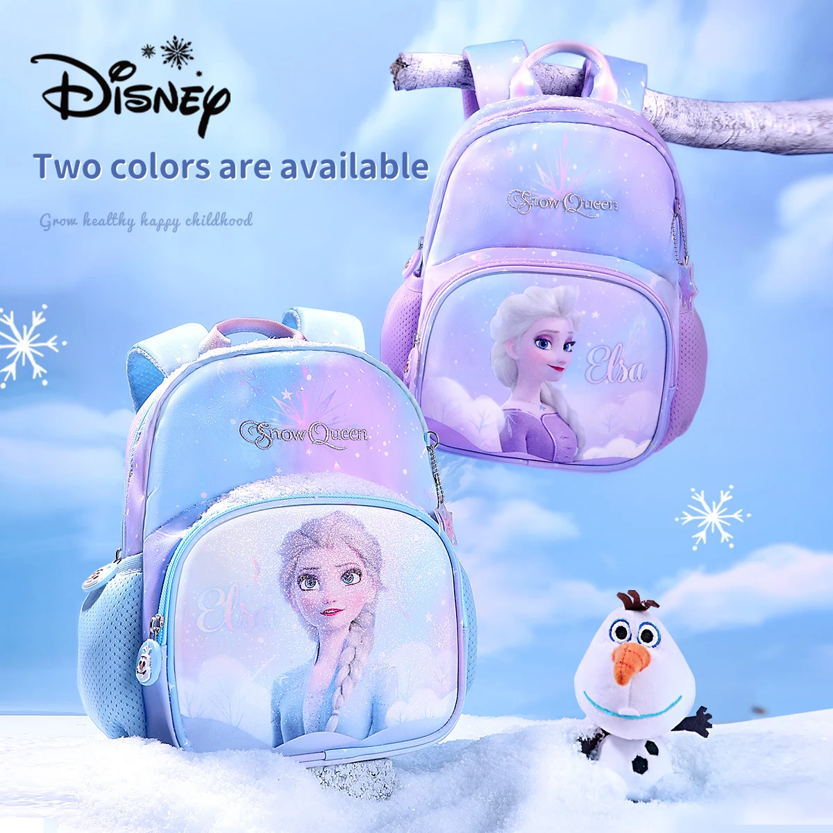 Disney Toddler Backpack: Frozen Princess Elsa Backpack for Little Girls - Lightweight Large Capacity School Bag for Nursery 1