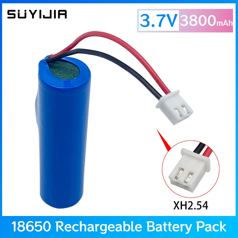

3.7V 18650 Battery Pack 3800mAh Power Rechargeable Lithium Cells with Socket Light Bluetooth Speaker Model Remote Control Boat