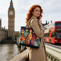 Sac fourre-tout matelassé vintage tendance, motifs imprimés en 3D, grande capacité, sac de voyage léger en toile de coton, accessoire pour femme 6