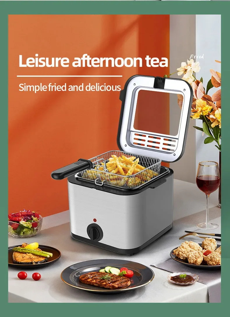 Description Picture 6 of itemFryer Multifunctional Integrated Self-thermoelectric Fryer French Fries Machine Oil Slicer  Electric Deep Fryer 220v