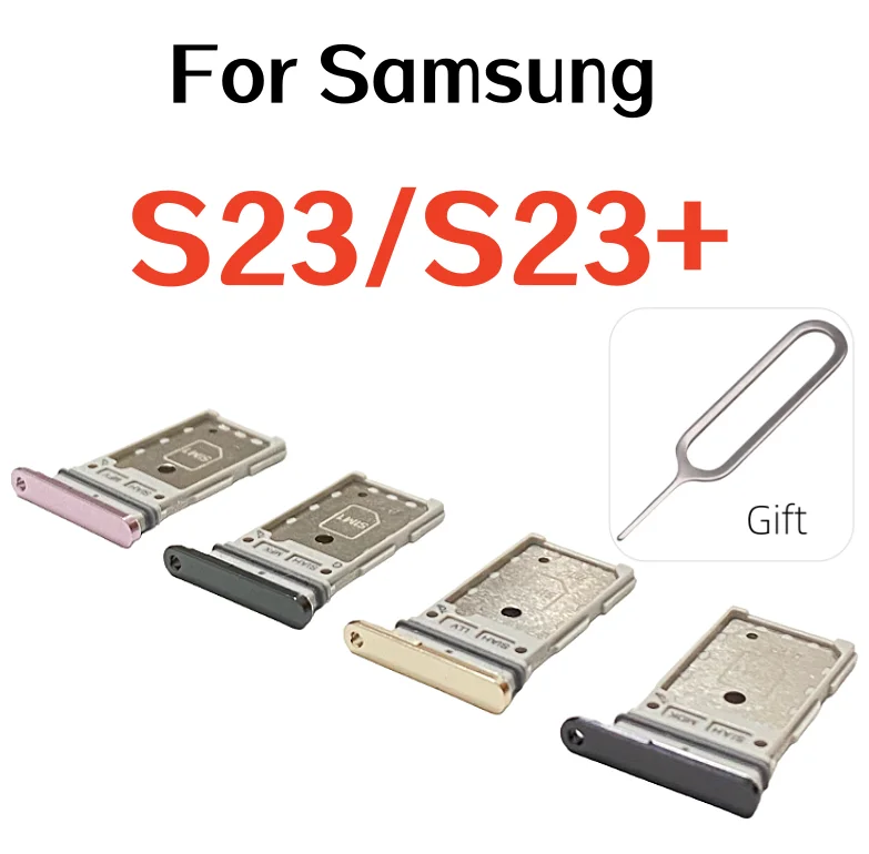 Dual Slot SIM Card Tray Holder Replacement for Samsung Galaxy S23 Series