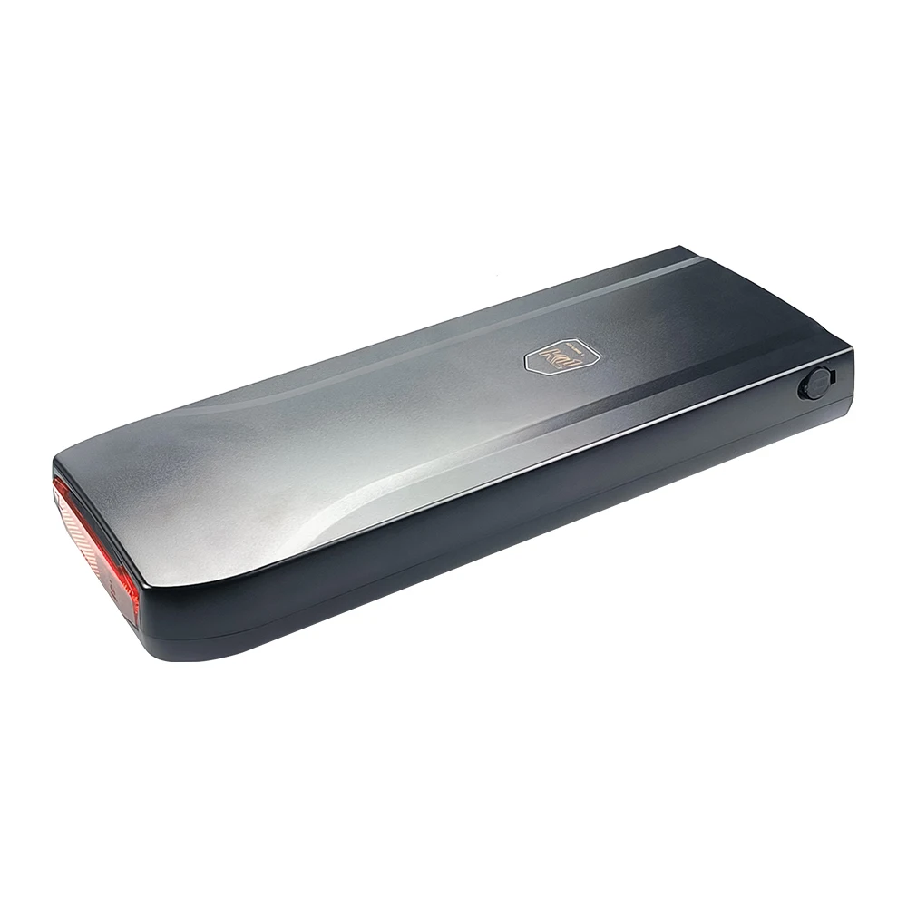 Phylion 24V 36V 48V Rear Rack Battery Box 10S6P 7S8P 13S4P Max 60pcs 18650 XH370-13J Wall-E with tail light electric bike battery case