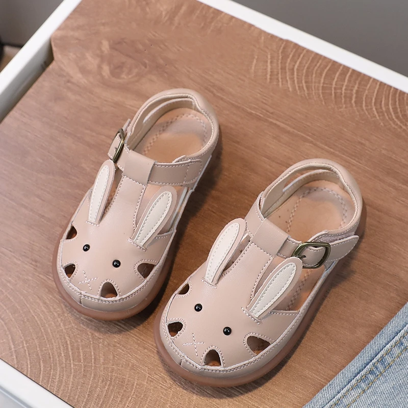 Summer Baby Girls Sandals Cartoon Animals Bunny Bear Children's Beach Shoes Healthy Arch Boys' Casual Sandals 3