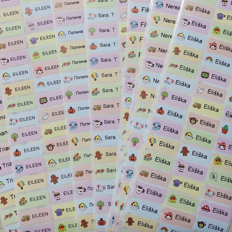 120Pcs Naam Tag Stickers Aanpassen Sticker Waterdichte Gepersonaliseerde Labels Kinderen School Stationery Office Water Battle Verscheidenheid