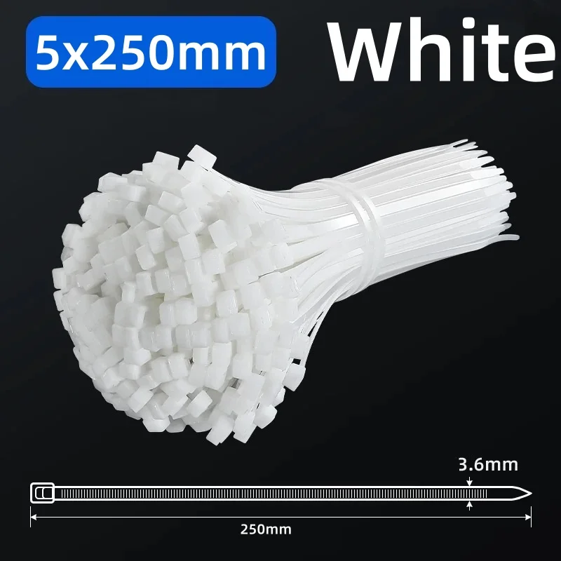 White-5x250mm-100pcs
