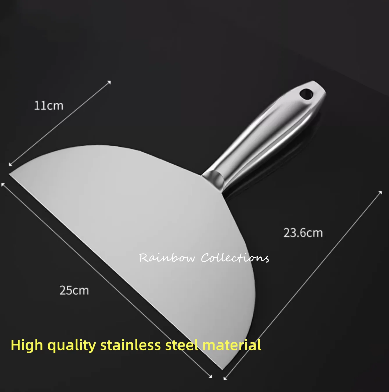 10inch W25cm Stainless Steel Hollow Handle Putty Knife Paint Tool Plaster Filling Spatula Scraper for Wall Decoration 1pcs,putty knife scraper