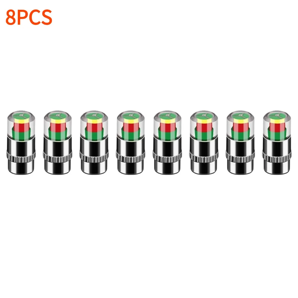 4-Piece Tire Pressure Monitoring Valve Cap Set - Essential Car Accessory