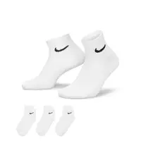 Nike (Nike) Unisex Socks, Three Pairs of Running Training Sports Socks, Fashionable Breathable Casual Socks, White Mid-Calf Socks Sx7677-100