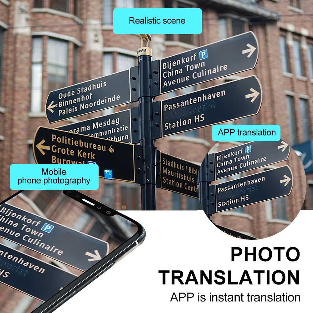 Mini Smart Translator Portable Two-Way Real Time 130 Languages Wireless Speech Voice Translator Device for Study Travel Business
