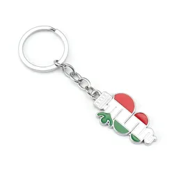 Metal Green Four Leaf Clover Car Keychain Keyring - Lucky Pendant Car Accessory (For Alfa Romeo - 2)
