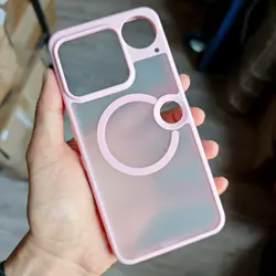 Magnetic Frosted Case with Soft Bumper and Hard Back Plate for Nothing Phone (3) (Pink)