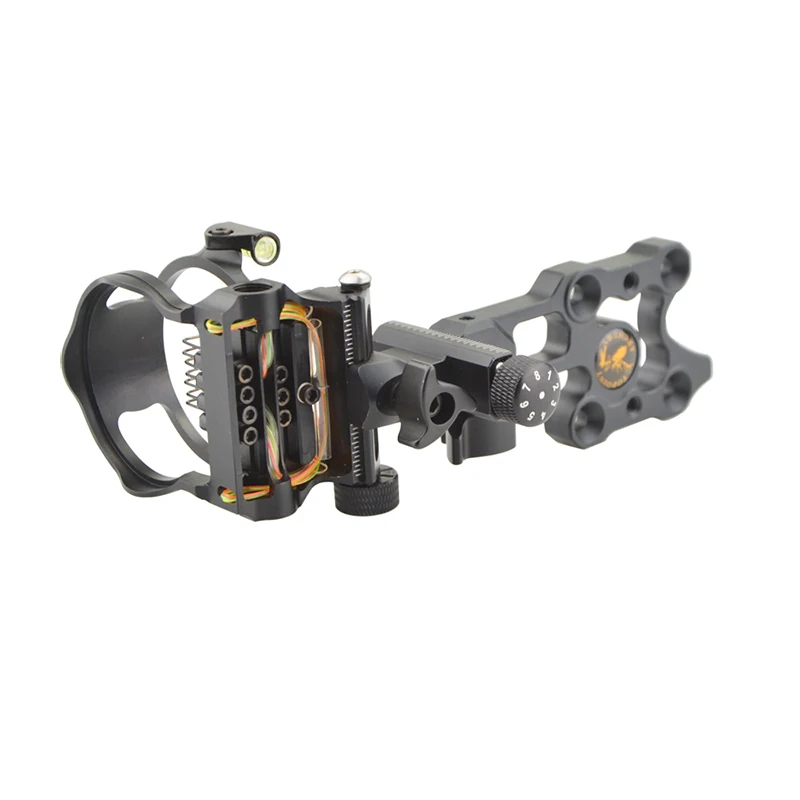 Hot Selling Adjustable Up Down Left And Right Compound Bow Seven-Pin Sight 0.019 Bow Pin Sight For Hunting Shooting