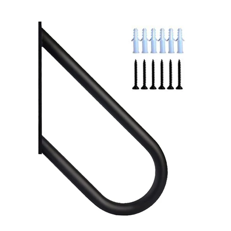 

Indoor Outdoor Steps Wall Mount Railings U-Shaped Handrail Wall Mounted with Powder Coated Finish for Garage Porch Dropship