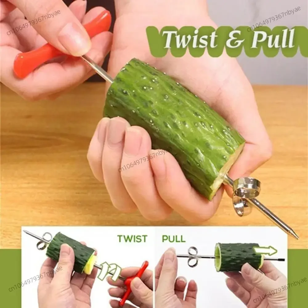 Vegetables Spiral Knife Potato Carrot Cucumber Salad Chopper Easy Spiral Screw Slicer Cutter Spiralizer Kitchen Vegetable Tools