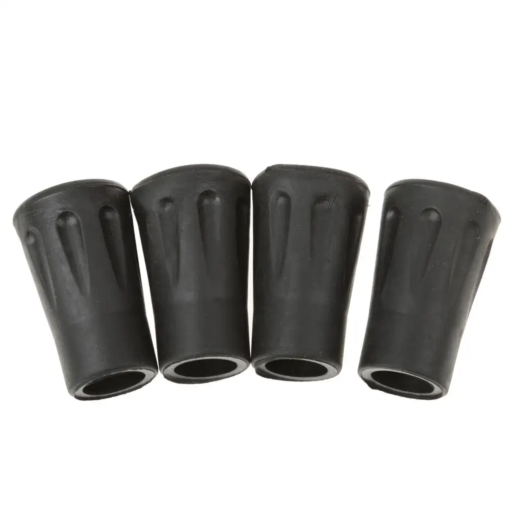 4 Packs Trekking pole Hiking pole tip Walking stick tips 4cm Black