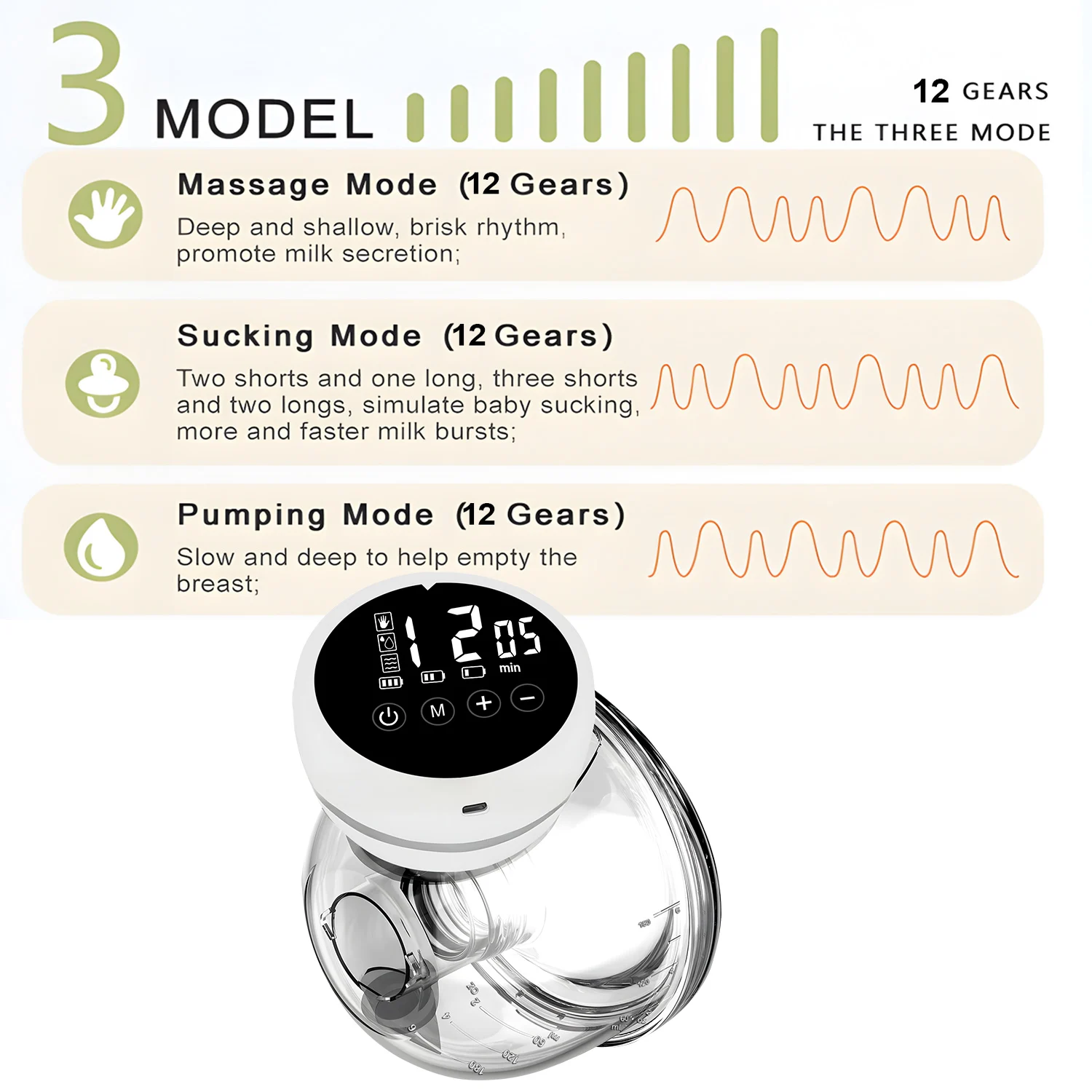 Wearable Breast Pump Electric Fully Automatic Integrated Breast Pump Portable Milk Collection Feeding