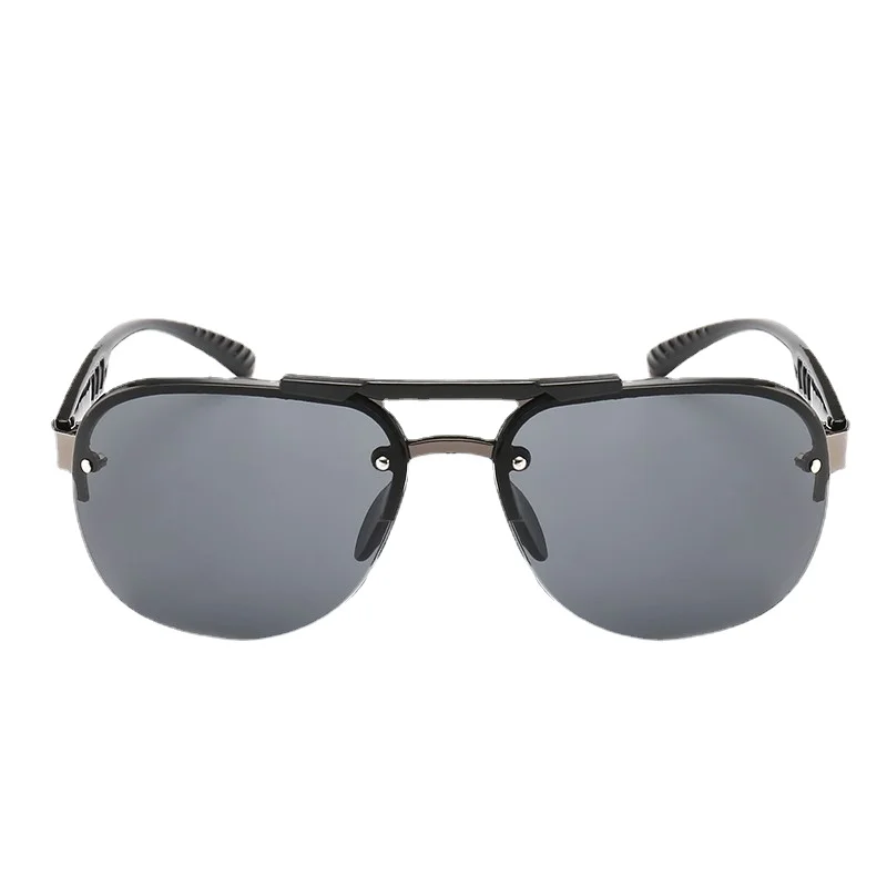 Sunglasses Men Vintage Punk Rimless Rectangle Small Frame Frameless Eyewear UV 400