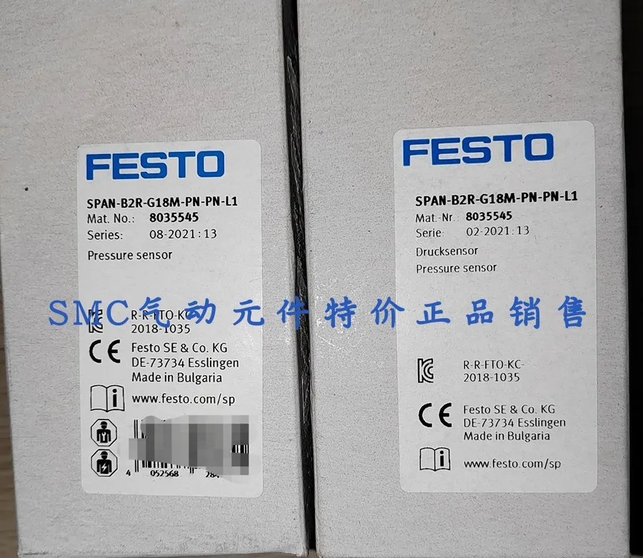 

FESTO Festo Pressure Sensor SPAN-B2R-G18M-PN-PN-L1 8035545 Genuine Spot.