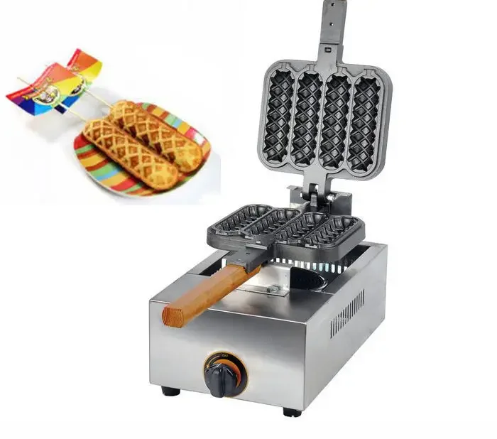 상업용 비 스틱 가스 LPG 롤리 와플 메이커 베이킹 머신 4pcs/time 4 sticks ya s328
