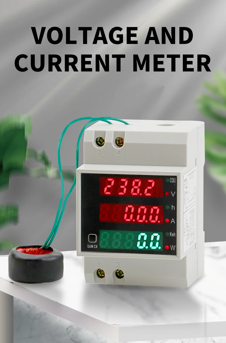 Description Picture 4 of itemD52-2047 Power Energy Voltmeter Electrical Multi-function Digital Meter Din Rail Meters Power Consumption Meter AC200V-450V