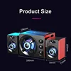 Wireless Bluetooth Audio Home HIFI 3D Stereo Speakers Theater Surround Sound Bar TV Colorful LED Heavy Light AUX USB Wired 2