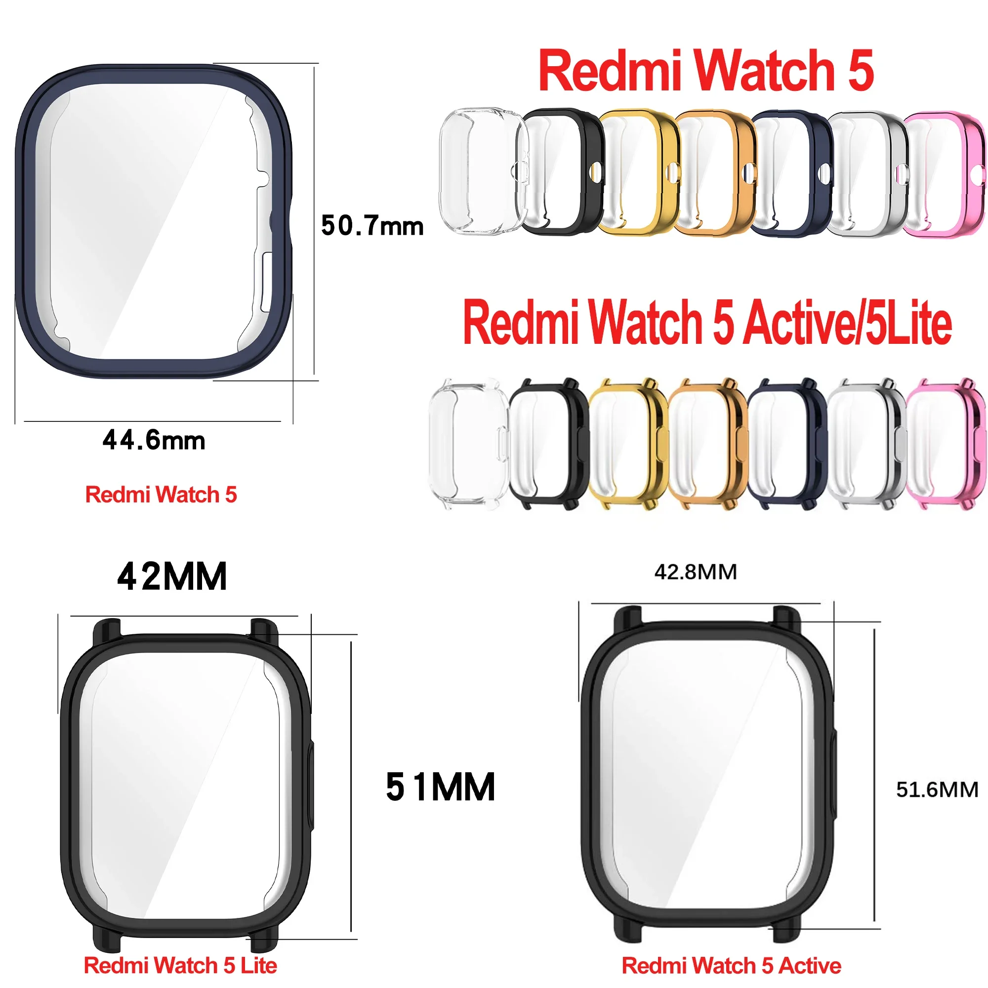 All-Around Soft TPU Screen Protector Case - Protective Bumper Cover Shell