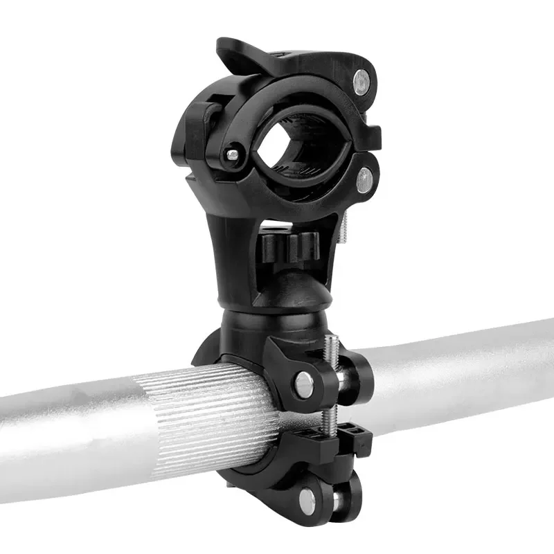 Lampe Torche Support Vélo Pince Tpr + Plastique Extensible