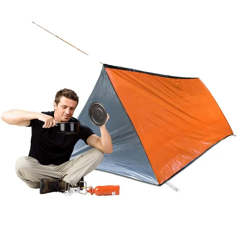 Emergency Shelter Survival Sleeping Bag Emergency Tent Waterproof Reusable Sack Year-Round All Weather Protection Compact 1