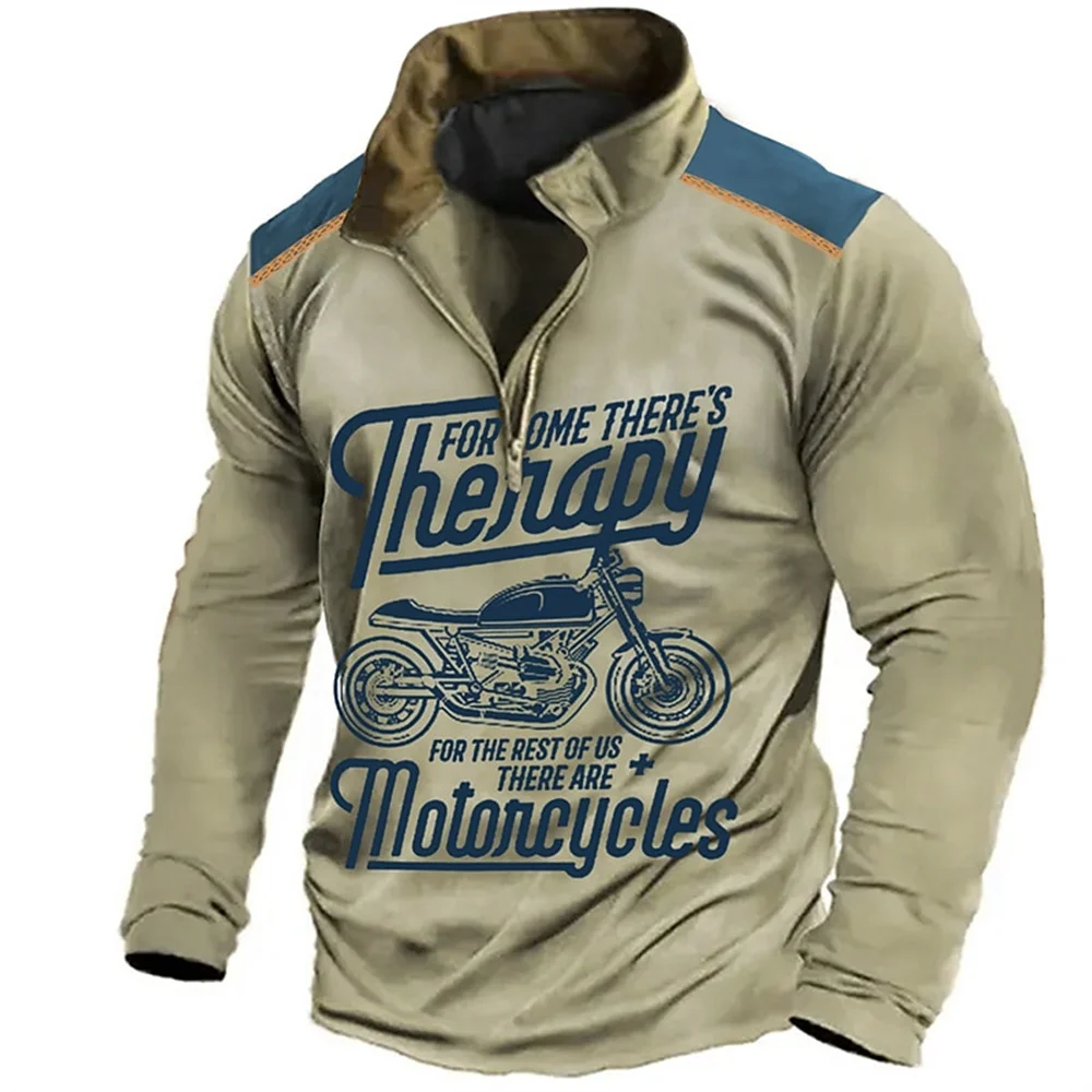 

Motorcycle 3d Hoodies Retro Zipper Hoodie For Men Fashion Oversized Vintage Men's Pullover Hoodies Casual Sweatshirt Long Sleeve