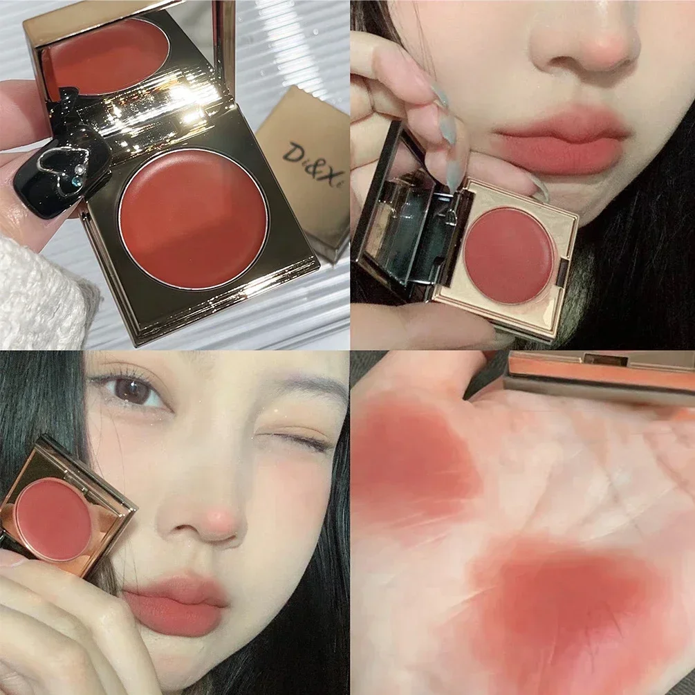 Powder Blusher Blush Stick Blush Powder Liquid Blush Blush Plate Monochrome Blush Blush Cream Cream Blusher Rose Blush Facial Blusher 1Pc Makeup Muddy Texture Lip Gloss Blush Multifunctional Long Lasting Red Lip & Cheek Tint Velvet Matte Mud Cosmetics