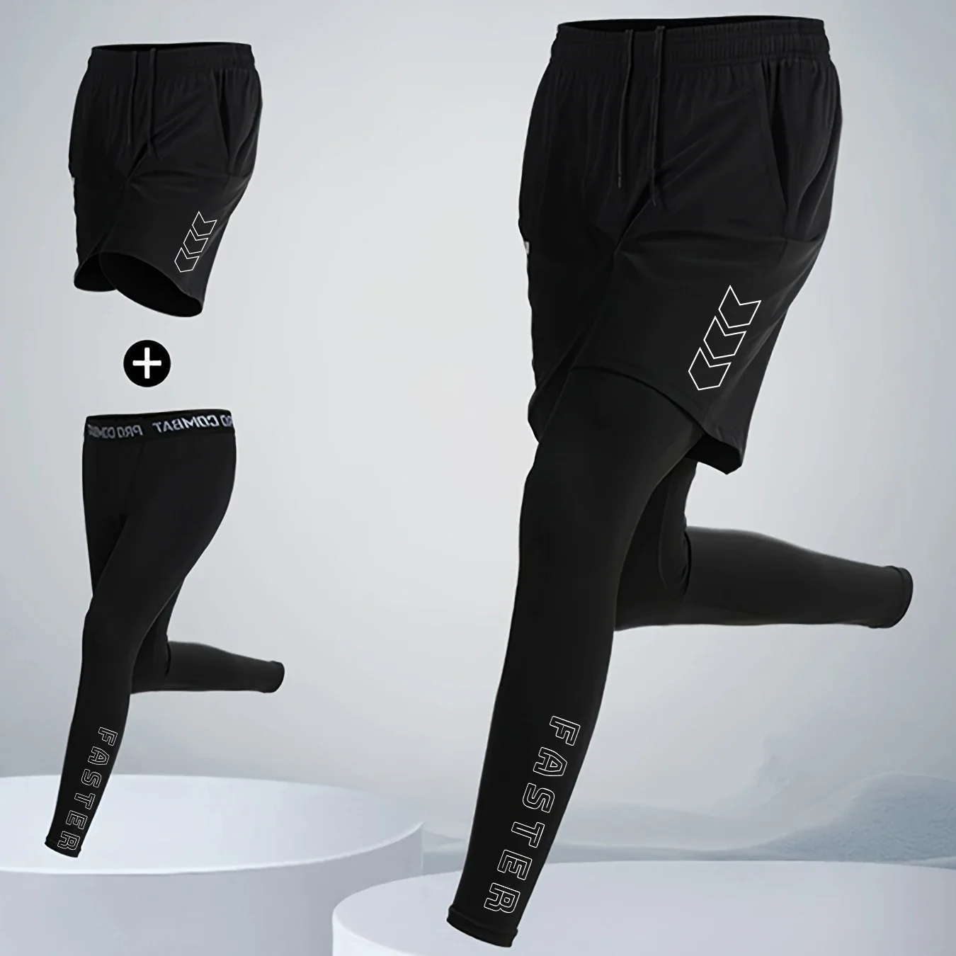 Running Compression Pants Mens Gym Workout Quick Dry Fitness Shorts Training Sport Pants sport jogging trousers