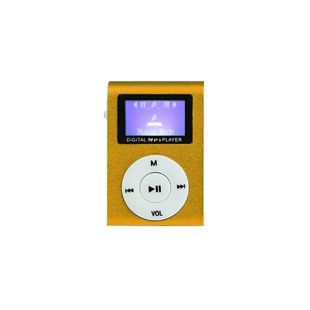 Mini Cube Clip-type Mp3 Player Display Rechargeable Portable Walkman Sport Mp3 Music Speaker with Earphone Usb Cable