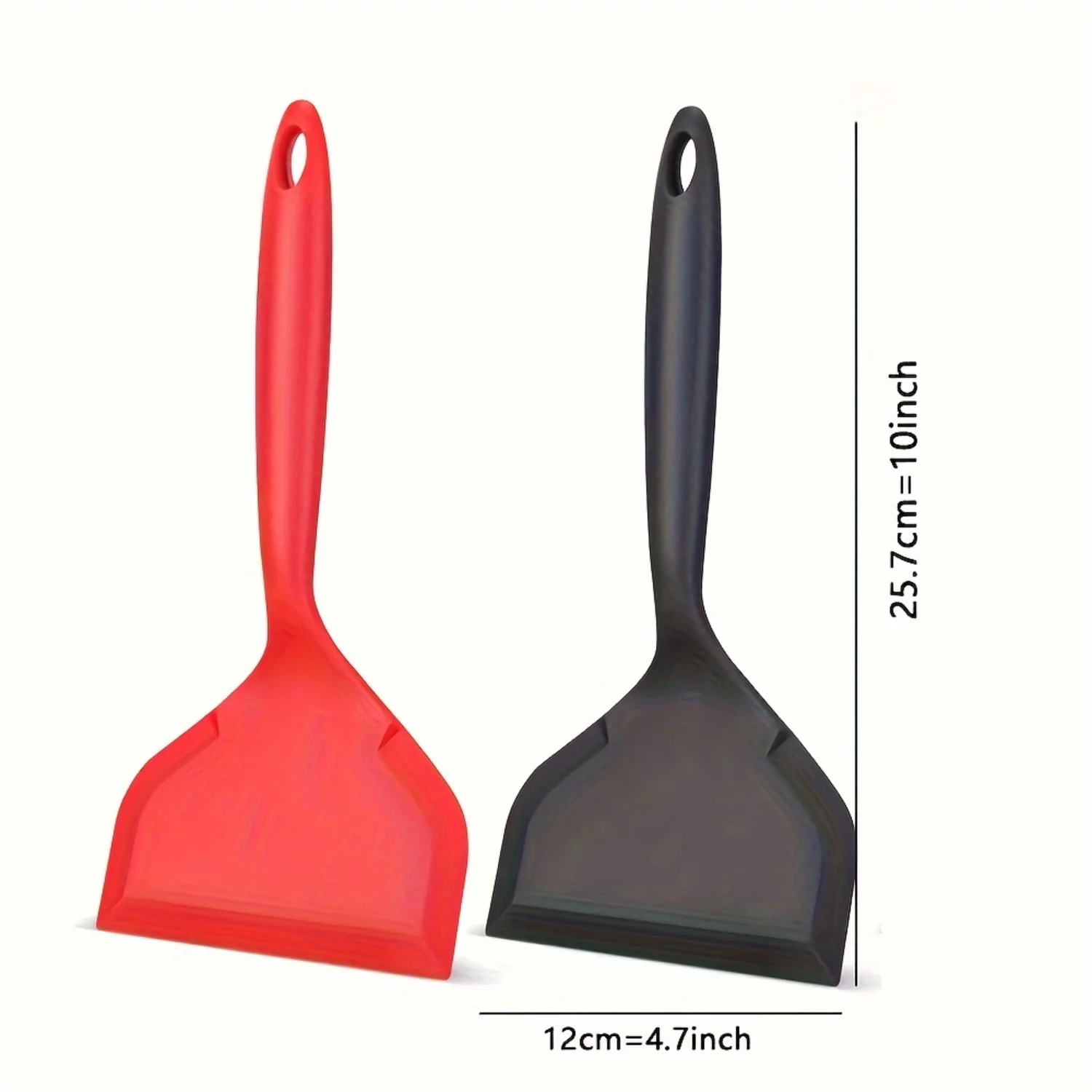 1/2pcs Nonstick Pancakes Shovel Turner Silicone Omelette Spatula For Eggs Fish Pancake Pizza Steak - Wide Heat-Resistant Kitchen
