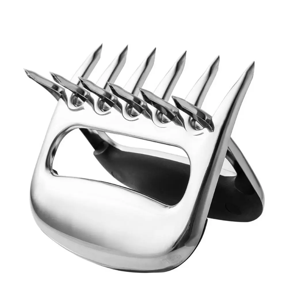 2pcs Stainless Steel Bear Claw Separator Cooked Food Divider Turkey Fork Meat Divider BBQ Barbecue Meat Tearing Tool