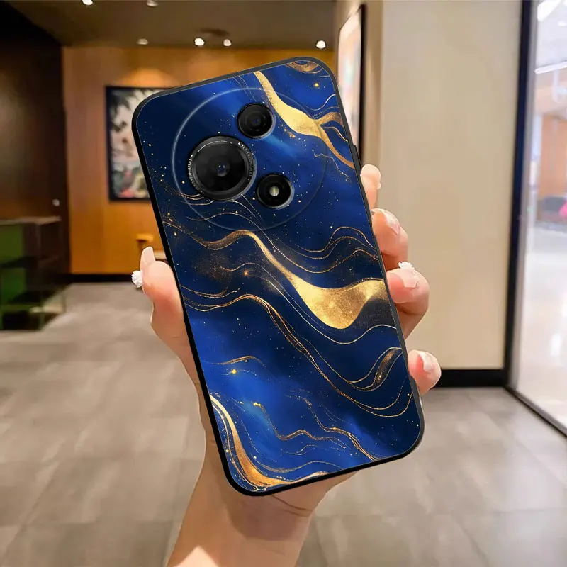 Soft Silicone Bumper Phone Case with Flower Butterfly Marble Design