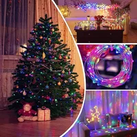 20M TUYA Led Fairy String Lights Music Sync 200LED WS2812B Copper Wire String Lights RGBIC Color Changing Segment Control Lights - Image 4