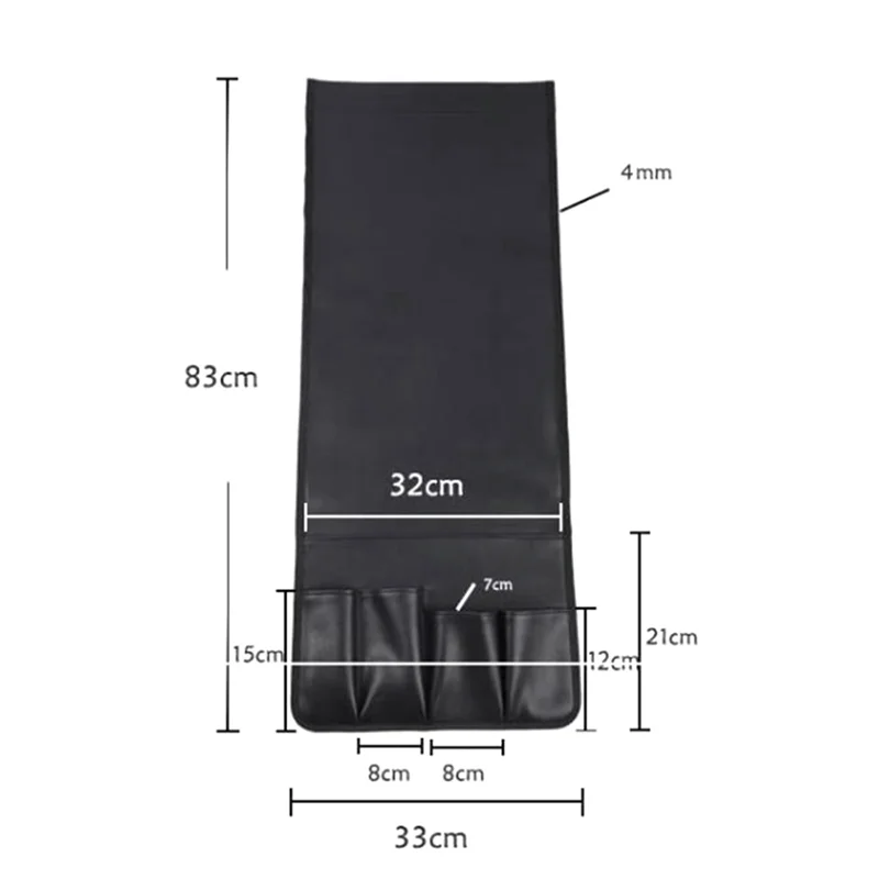 Sofa Armrest Organizer,Armchair Magazine Holders,Waterproof Remote Holder For Recliner Couch With 5 Pockets For Book Etc Black