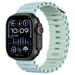 Ocean Silicone Watch Strap - Premium Durable Design for Comfort and Style (Pistachio nut)