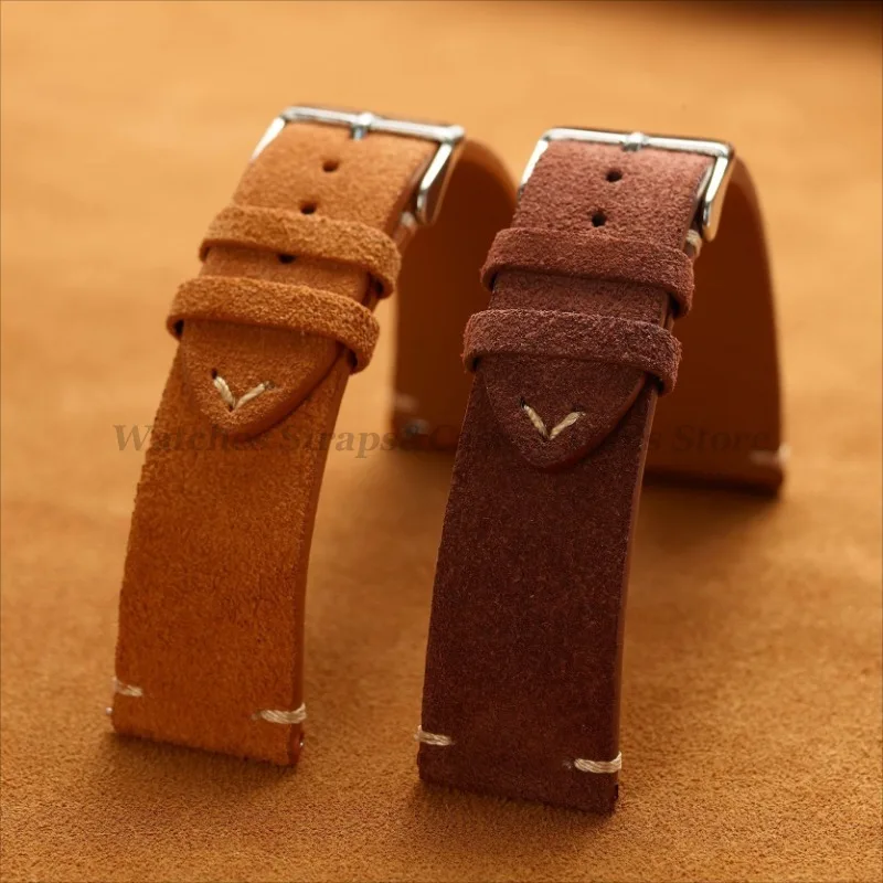 Luxurious Soft Suede Calfskin Watch Strap with Quick Release
