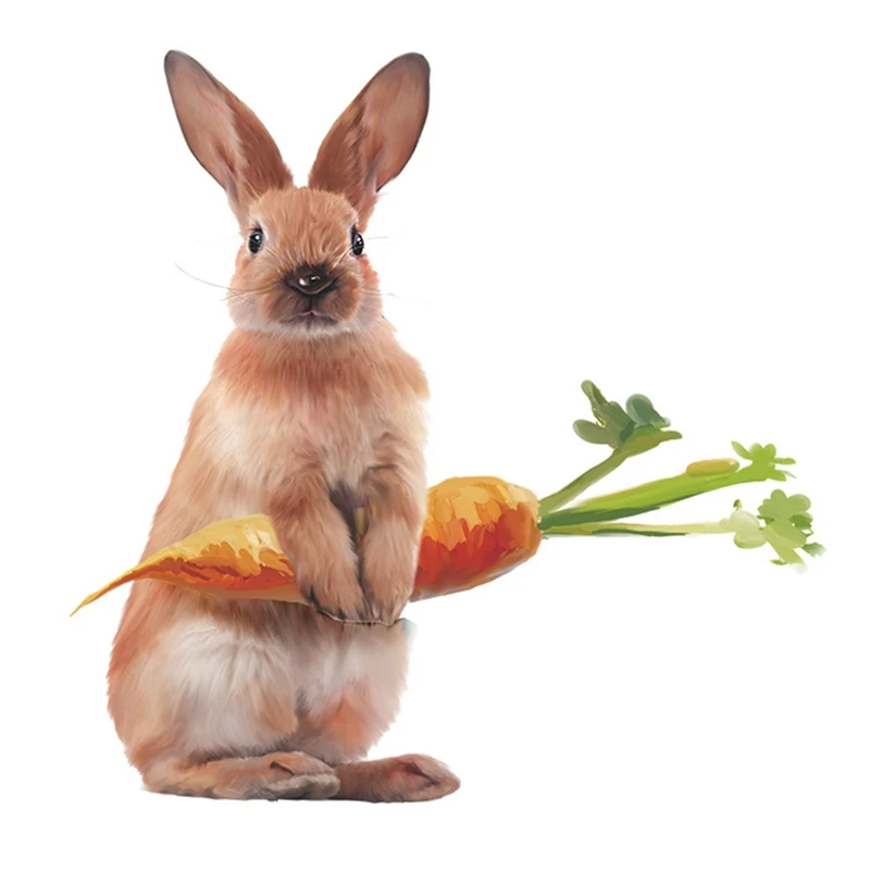 

Rabbit Carrot Wall Stickers Living Room Background Decoration Kids Room Bedroom Wallpaper Home Decor Kids Room Stickers
