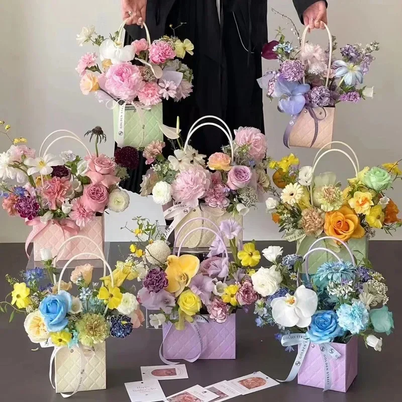 2025, neue wiederverwendbare, wasserdichte Blumen-Einkaufstasche, umweltfreundlich, für Hochzeit, Party, Gastgeschenke, Geschenkbox, tragbarer Blumenstrauß, Verpackung, Dekorationen – Detail 19