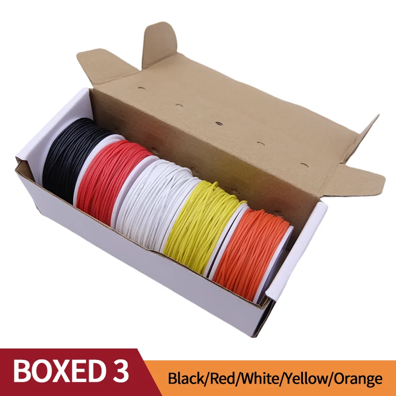 Multicolor Silicone Tinned Copper Flexible Electrical Wire Kit - Soft and Versatile Hook-Up Wires in Various Gauges